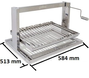 Temos Grillex Lift 584 com grelha elevação em aço inox a pronta entrega alem de uma grande variedade de grill em aço inox para churrasqueiras. Clique e confira