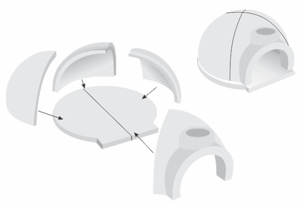 Forno refratário a lenha para pizza, pães, bolos e carnes em geral