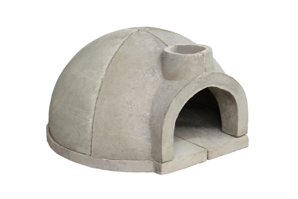 Forno refratário a lenha para pizza modelo iglu de uso residencial