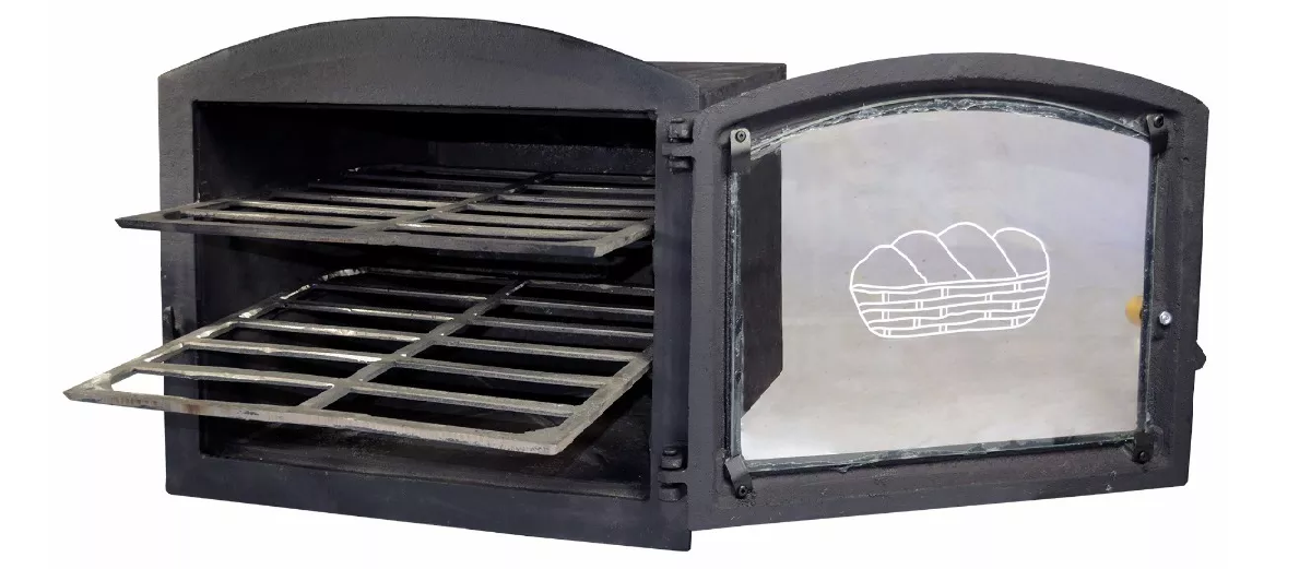 forno para fogão a lenha, forno de ferro fundido com tampa de vidro