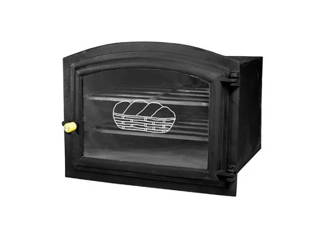 forno de ferro fundido com tampa de vidro, forno para fogão a lenha