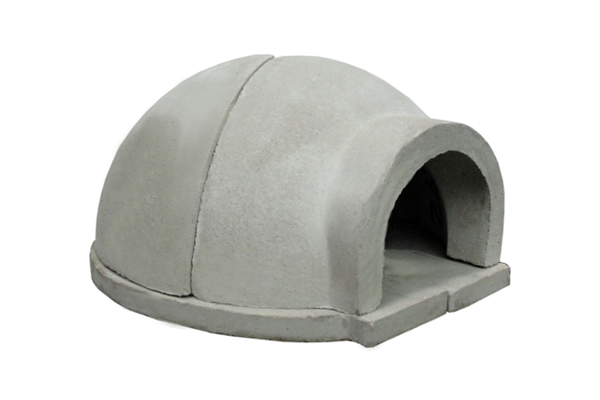 Forno refratário a lenha para pizza modelo iglu de uso residencial